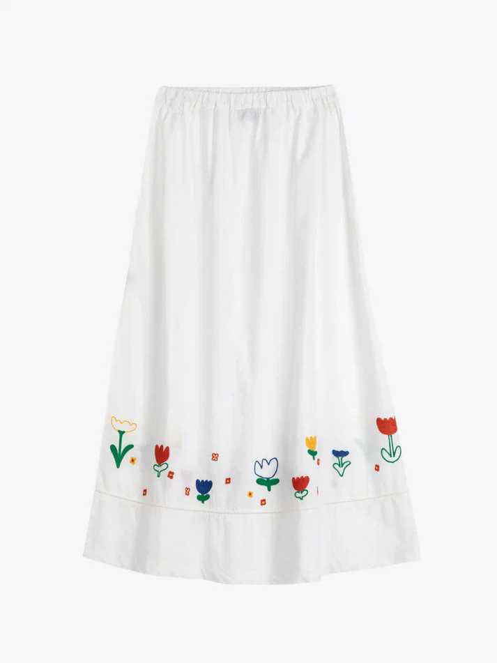 Garden Embroidery Poplin Skirt - Image 5