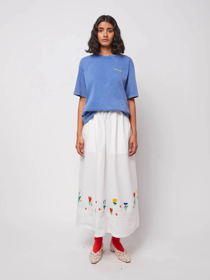 Garden Embroidery Poplin Skirt - Image 6