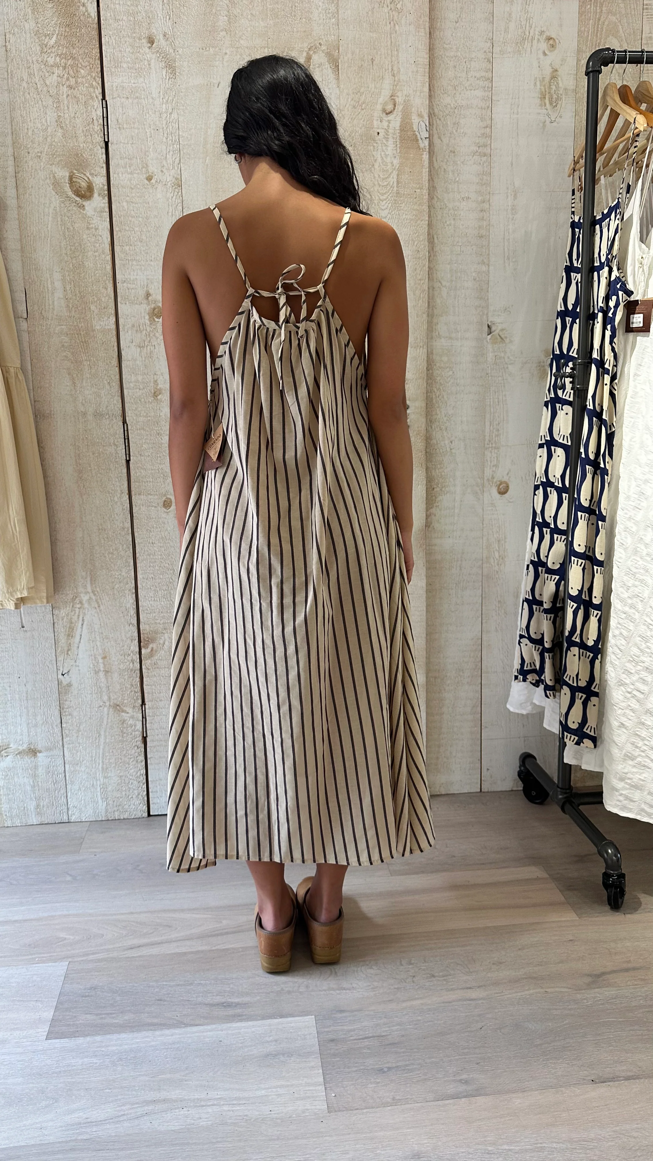 Leda Maxi Simple Tie Back Dress - Image 7