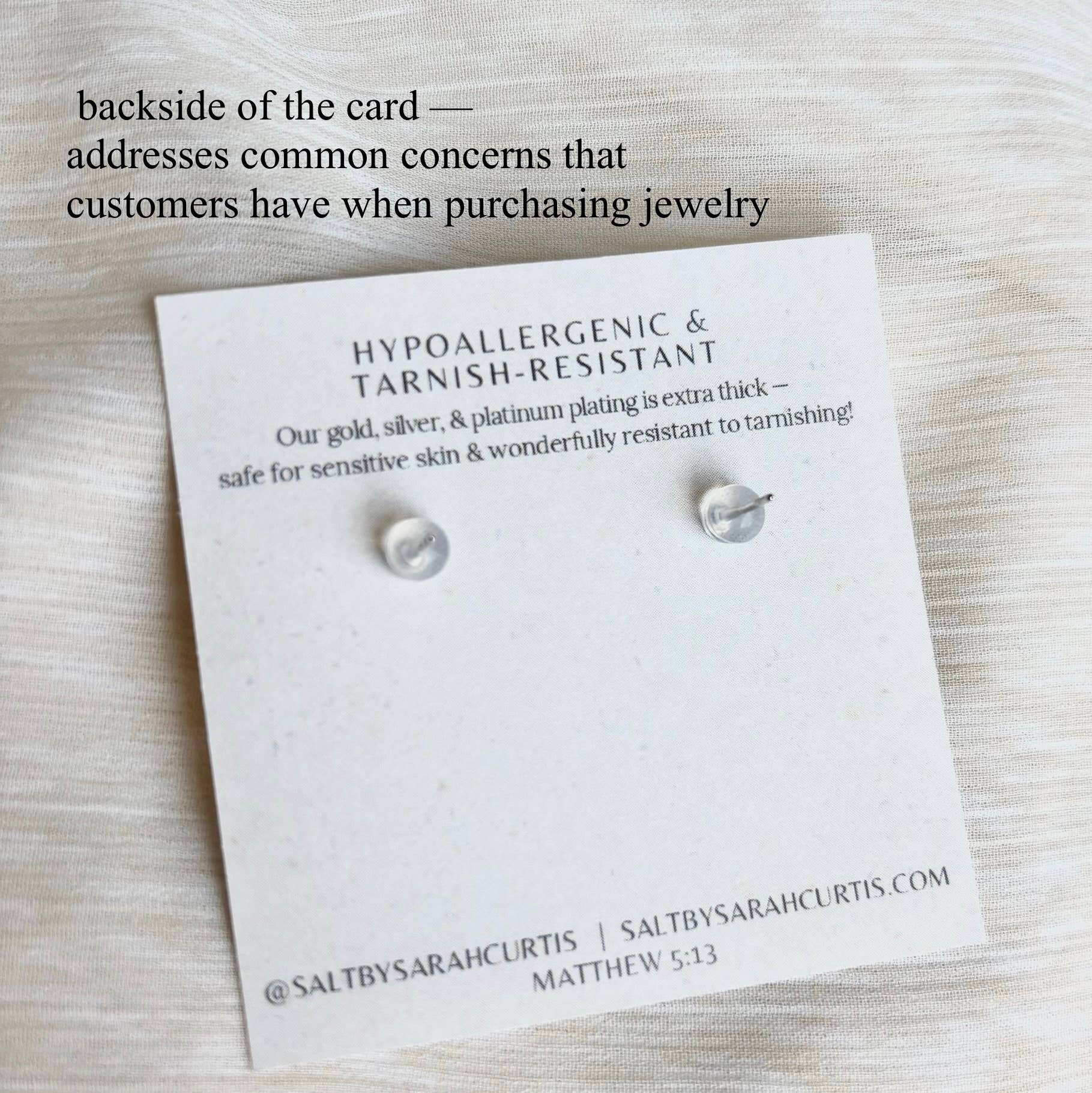 SALT - SILVER SEASHELL STUDS - Image 2